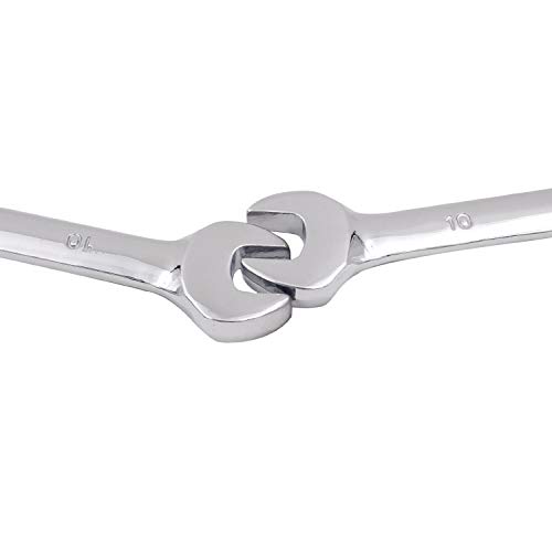 2 PCS 10mm 12PT Ratchet Wrench, KINJOEK Metric Ratcheting Wrench S...